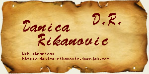 Danica Rikanović vizit kartica